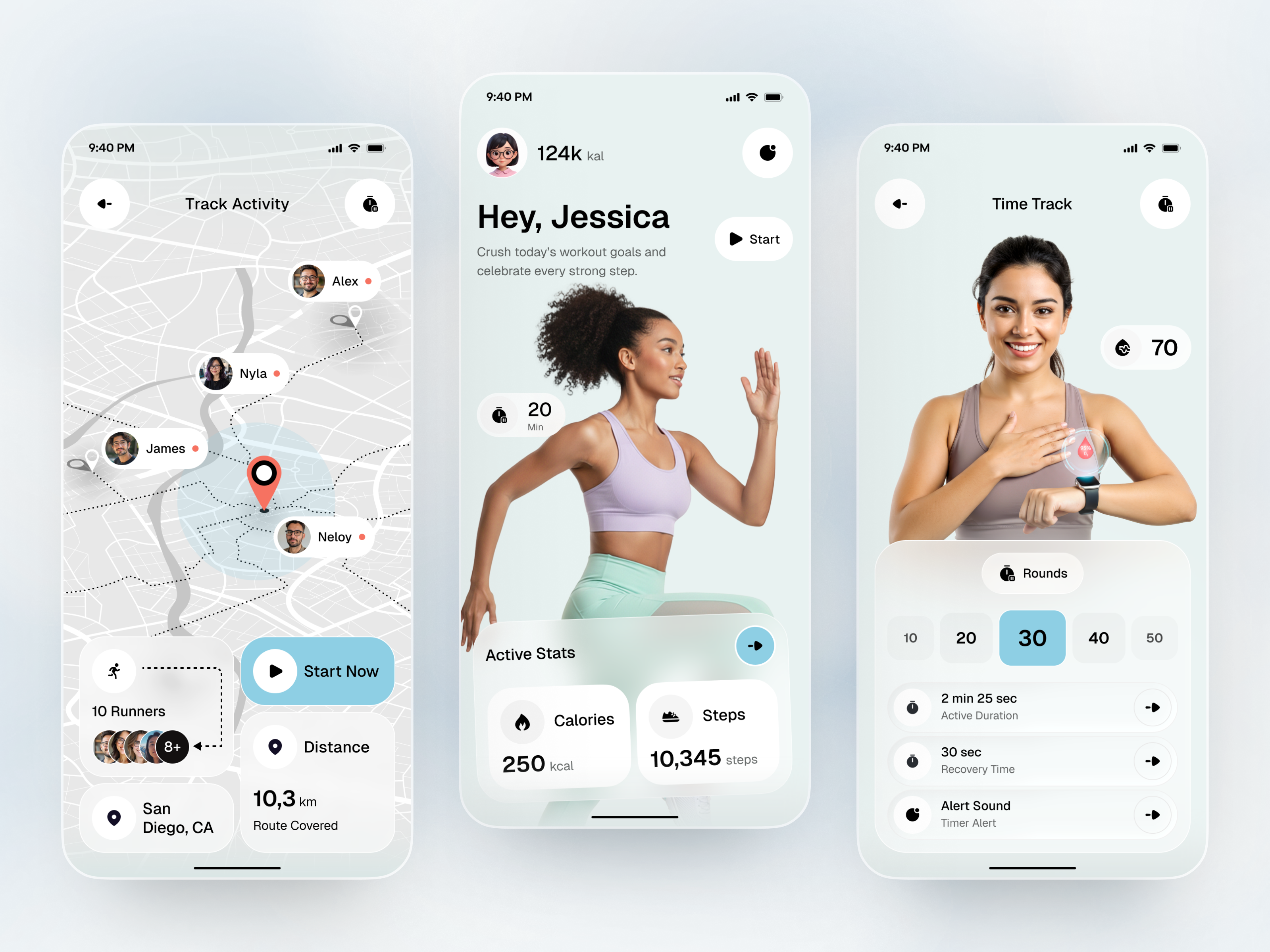 Example of Fitness Mobile App And Development