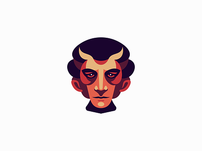 Demon Logo branding character demon design devil evil face hell horns icon identity illustration logo lucifer mark mascot playful satan symbol vector