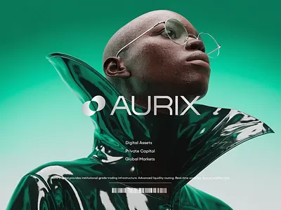 Aurix — Precision in Emerald branding campain design graphic design illustration typography