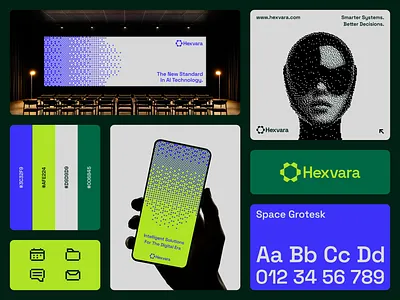 Hexvara - Tech Branding ai brand brand design brand identity branding design logo logo design tech ui visual identity