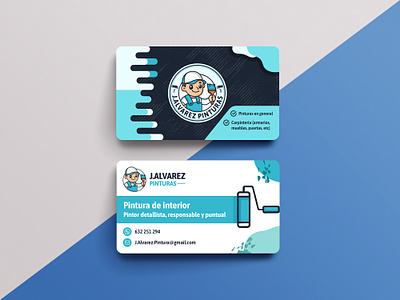 "J.Alvarez" business card agency brand identity branding business card business card design business cards businesscard card card design design graphic design identity identity design mascot mascot design painter business card painting brand painting business card stationery visual identity