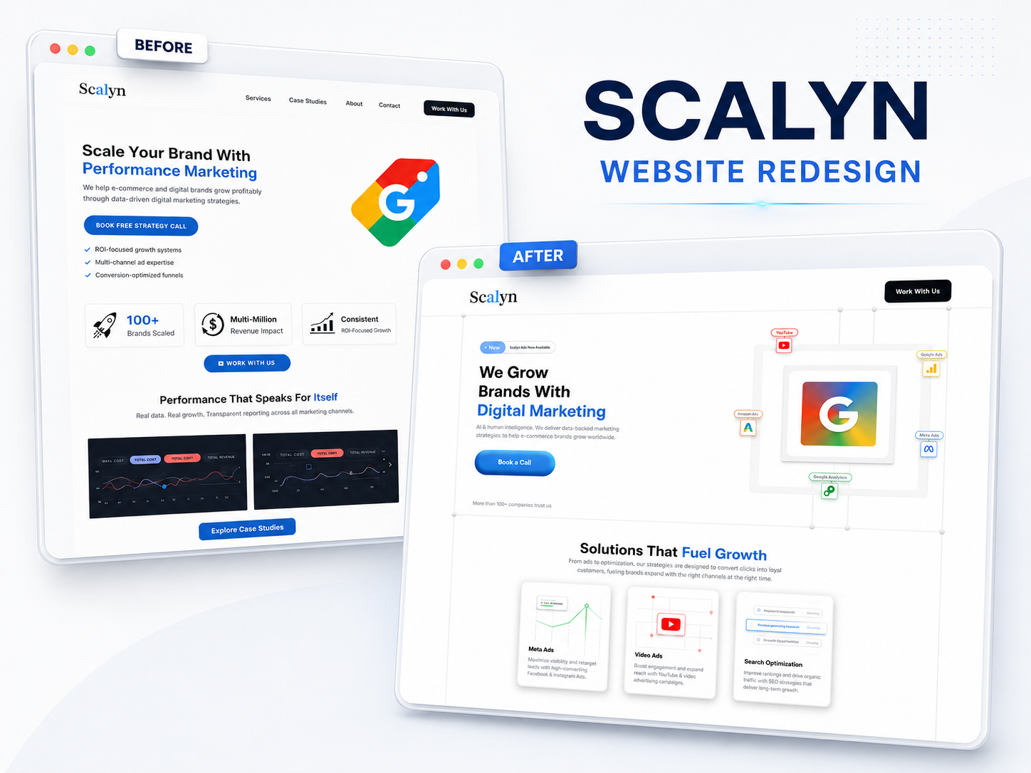Scalyn Landing Page Redesign — From Generic to Premium animation branding casestudy conversiondesign figma interface landingpage motion graphics redesign ui userexperience uxdesign webdesign