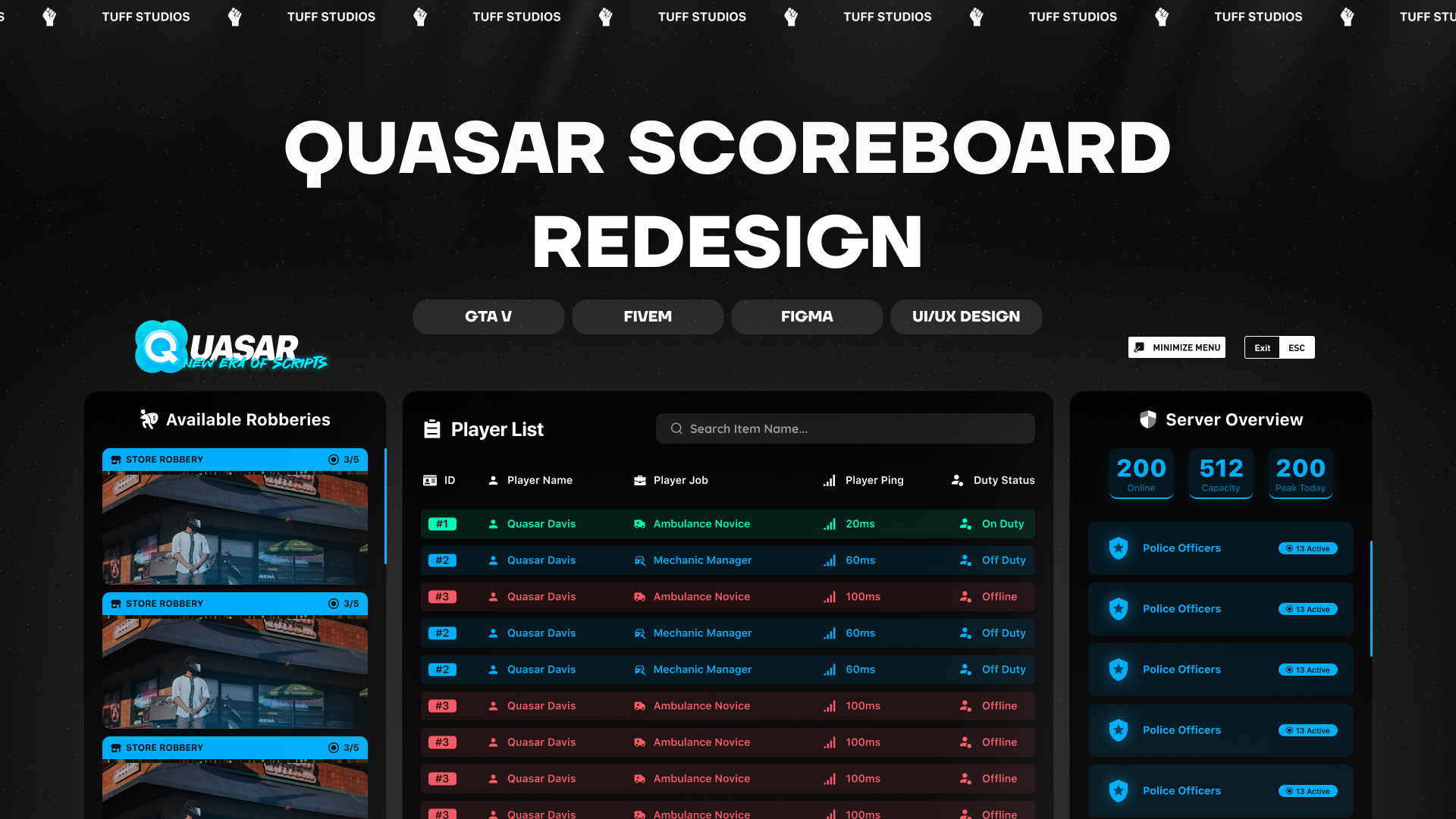 Example of Fivem Interface Designs