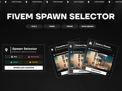 Fivem Spawn Selector UI animation fivem spawn ui fivem ui graphic design motion graphics ui