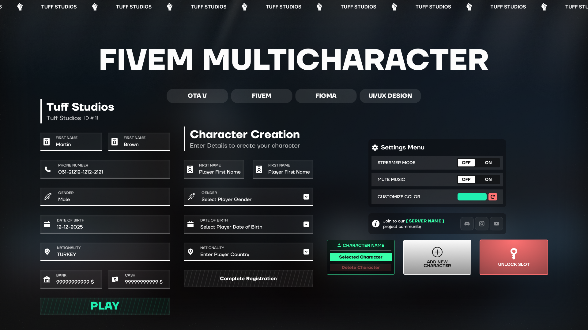 Example of Fivem Interface Designs
