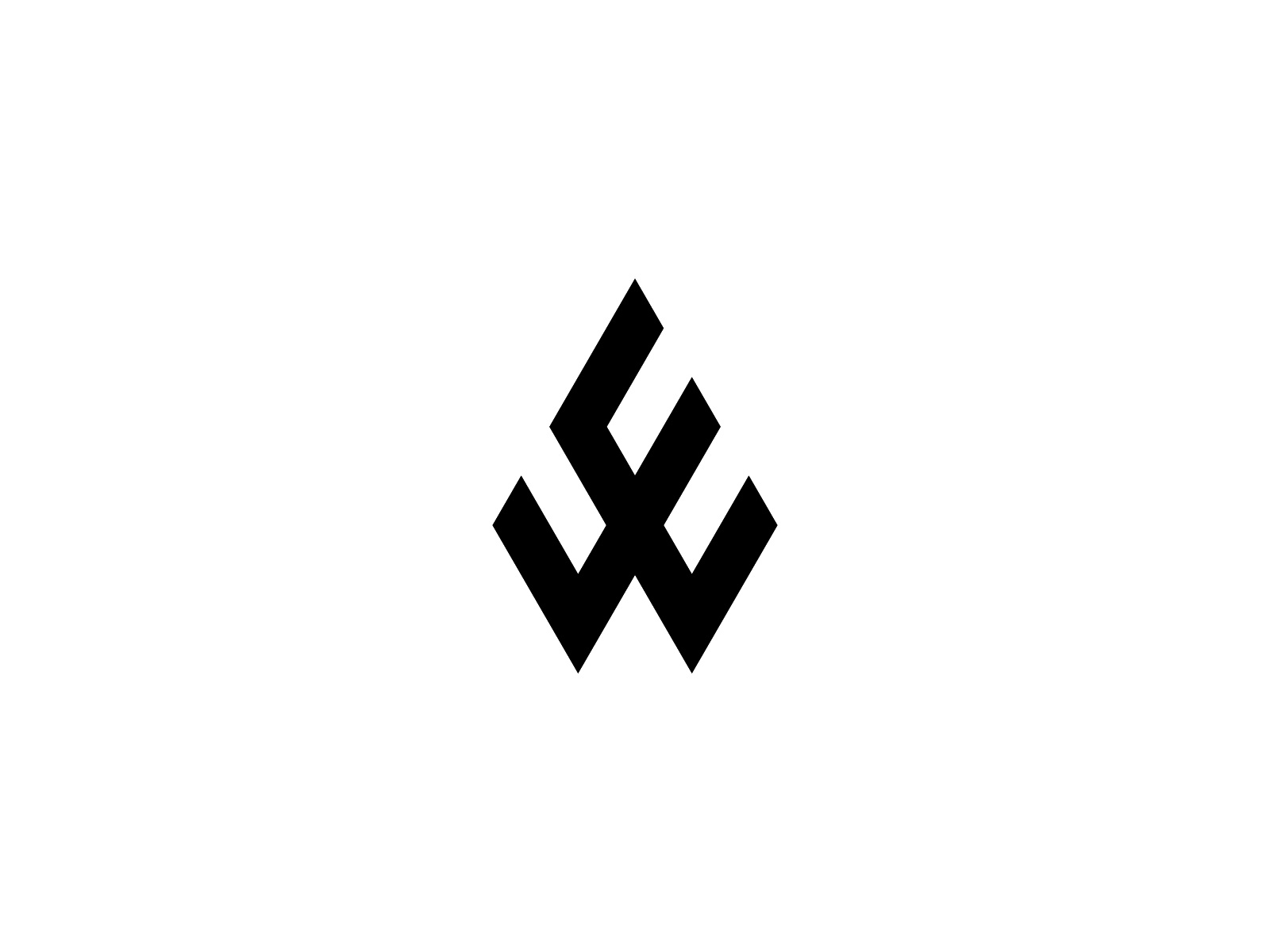 EW Monogram Logo — Geometric Construction abstract branding brandmark creative logo ew logo geometric logo graphic design greometric letter logo logo design logo for sale monogram we logo