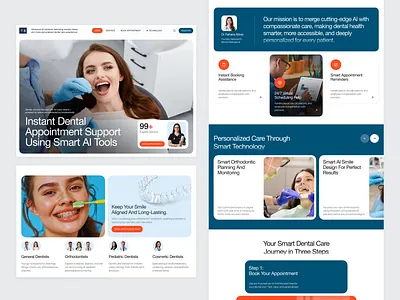 Dental Appointment Website doctor interface product service startup ui ux web