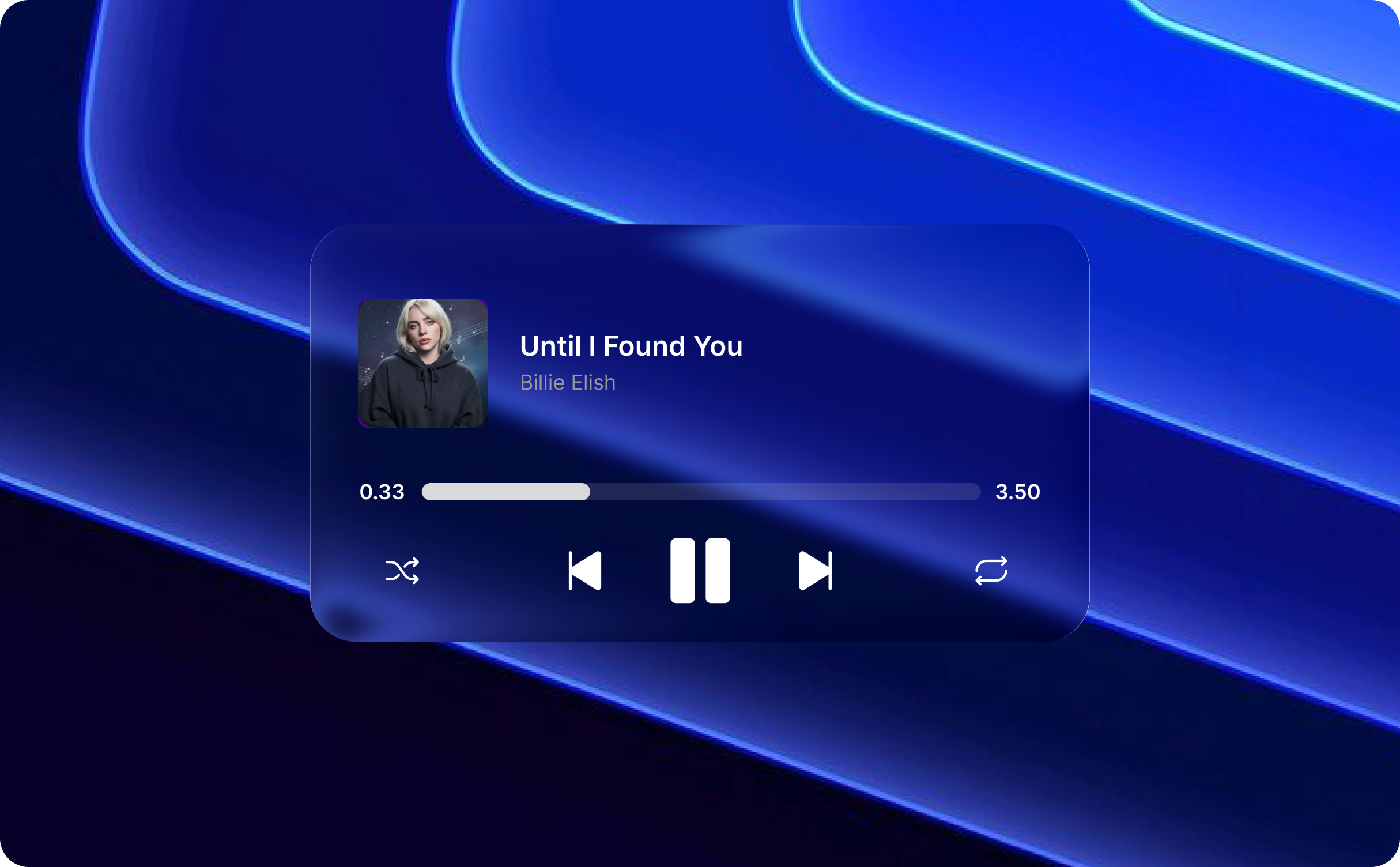 Glassmorphism Music Player figma glassmorphism ui ux