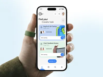 Task Management Mobile App ai management app application mobile app product design project app project management schedule app task list task management uiux user experience