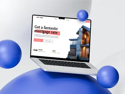 Modern Mortgage Landing Page Design branding clean fintech homepage landingpage minimal realestate ui