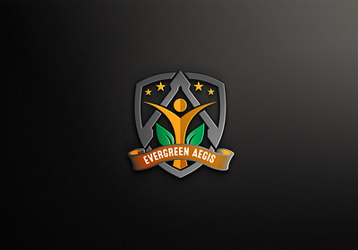 EverGreen Aegis Logo Design branding business logo design flat graphic design illustration illustrator logo ui vector