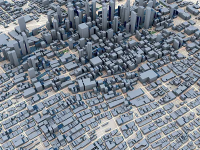 Los Angeles, United States — Real-World 3D City Model 3d 3d city 3d modeling 3d render architectural visualization architecture city environment city model cityscape digital twin environment environment art environment design game asset geospatial map terrain urban urban design visualization