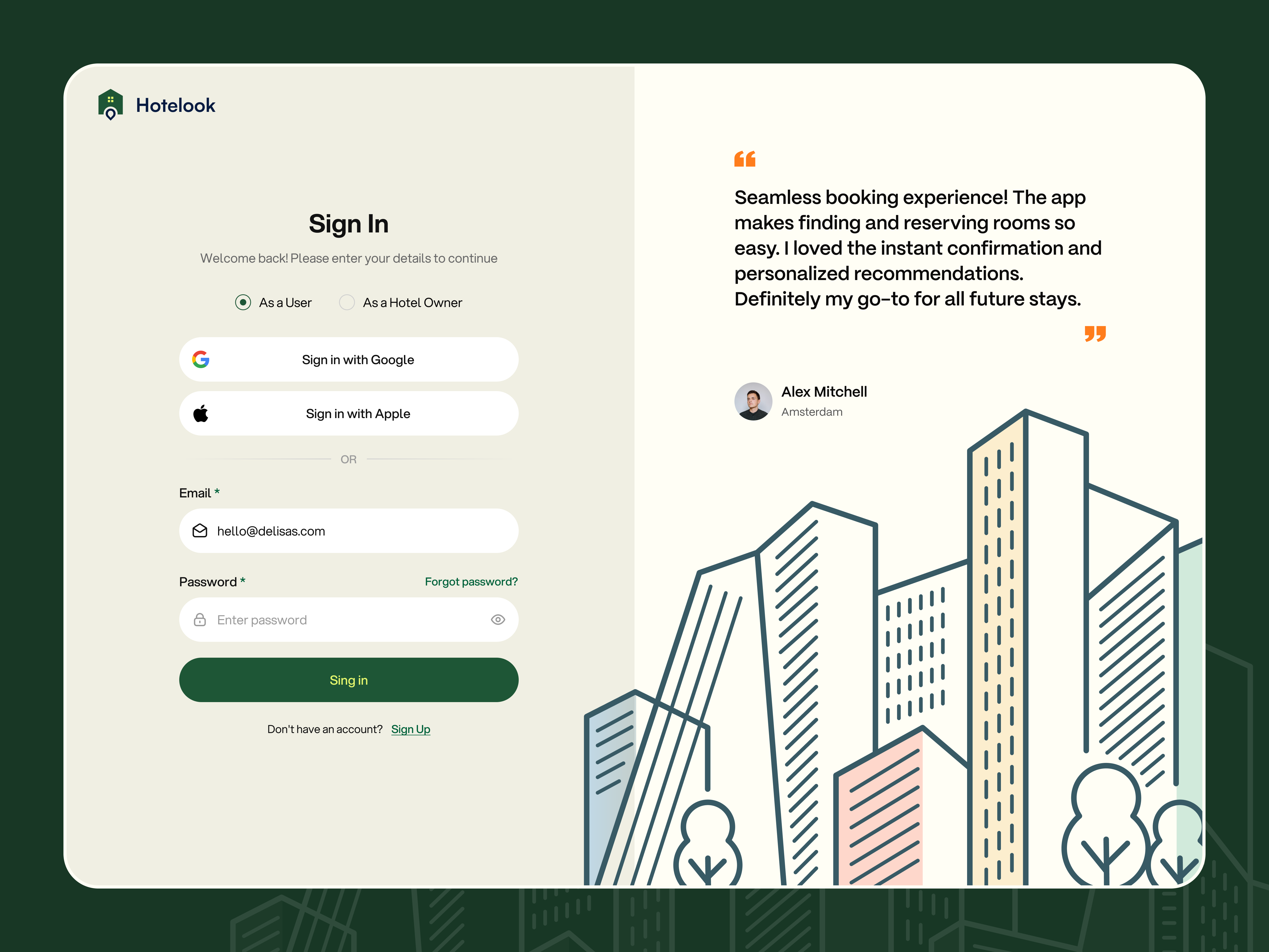 Login Page for Hotel Booking Dashboard booking platform dashboard design hospitality hotel hotel booking hotel dashboard log in modernui onboarding product design saas saas dashboard sign up toursim travel dashboard ui ui design ux ux design web app
