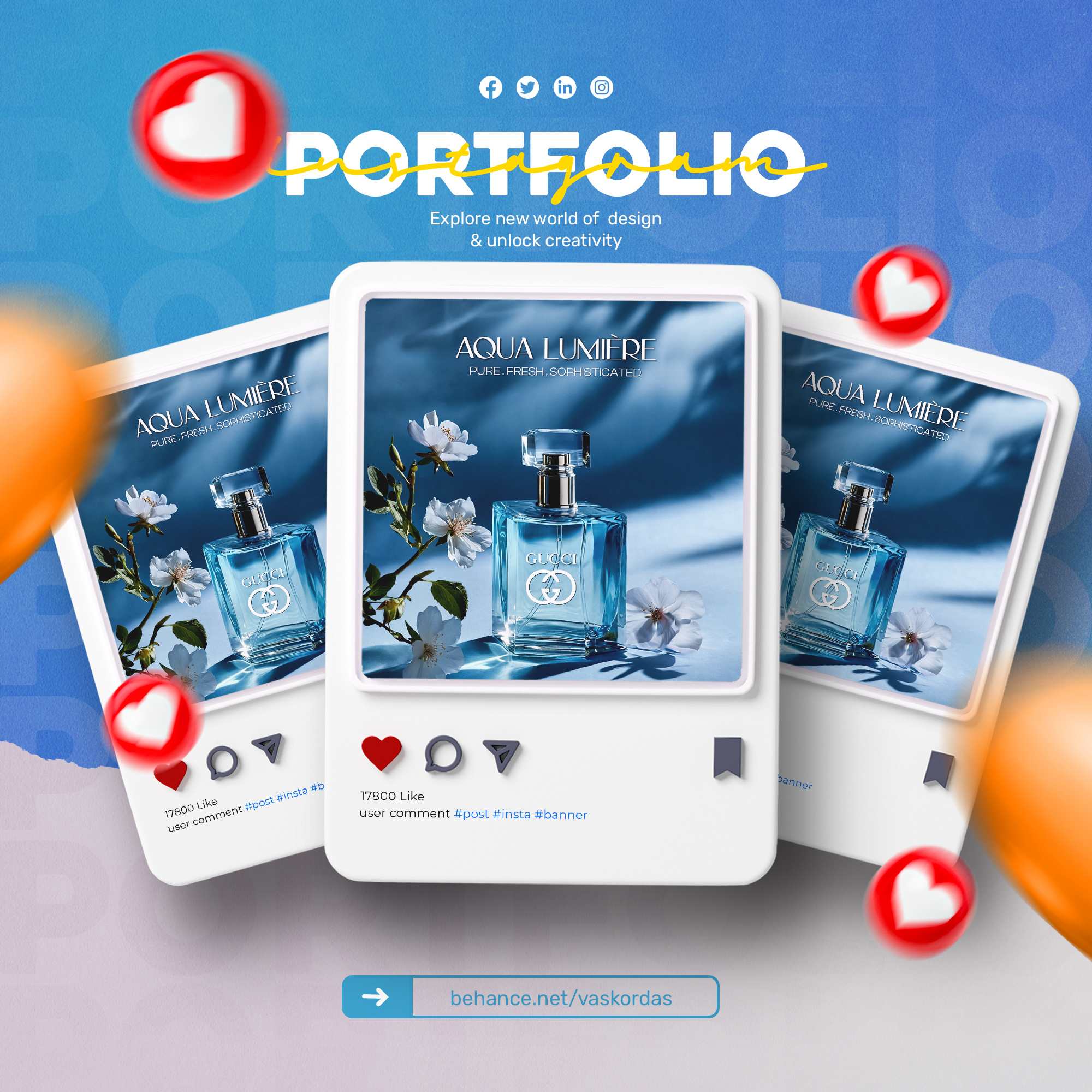 Luxury Perfume Social Media Design || Creative Poster branding creative poster design design portfolio graphic design luxury branding product design social media design