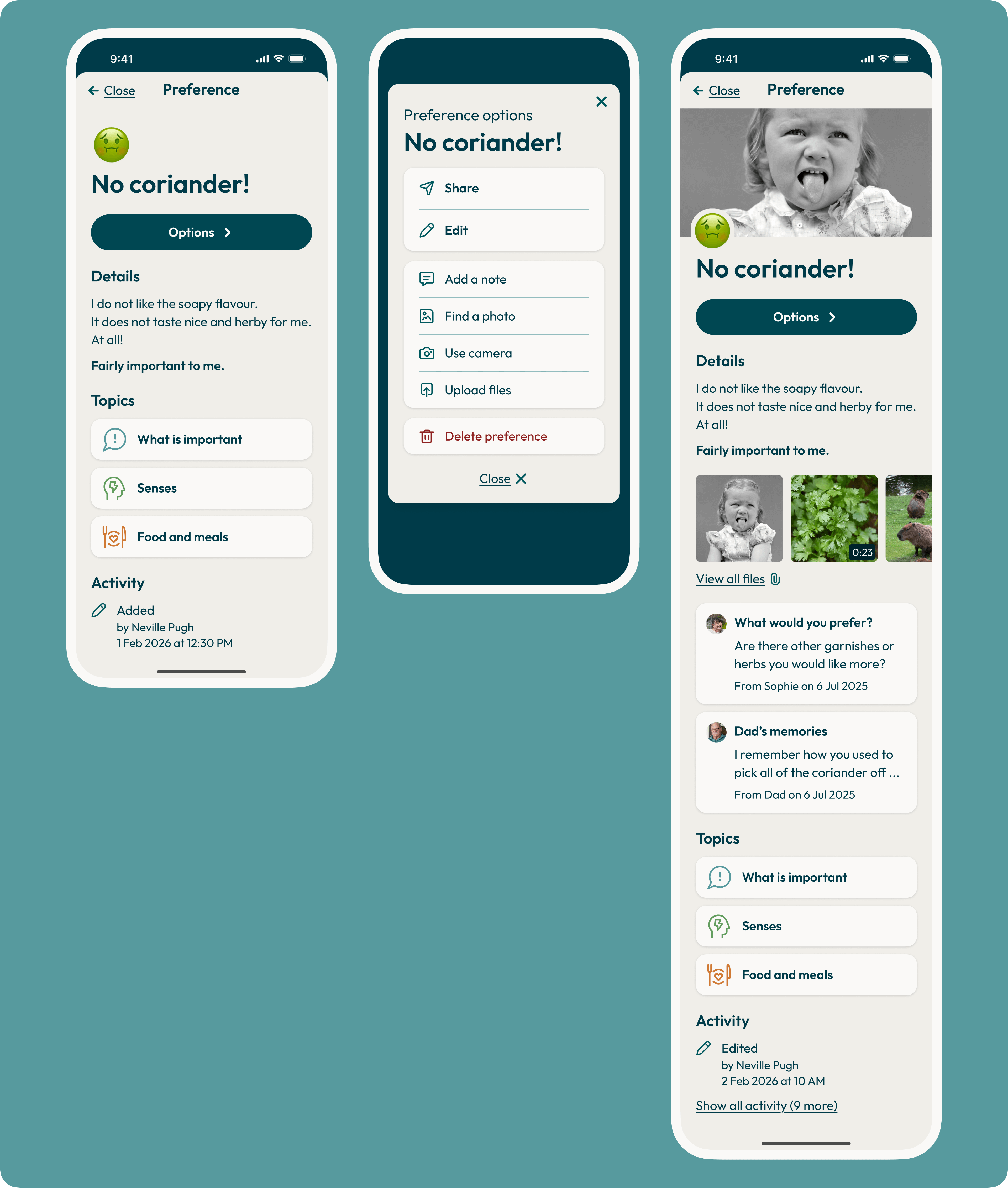 Volition - Preference view accessibility app high contrast mobile people with disability product design ui user experience web