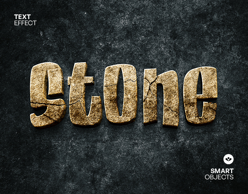 Stone Editable Text Effect design effect graphic design photoshop rock solasome stone text typography