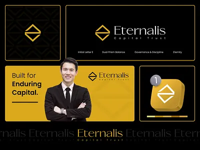 Fintech Logo, Letter E, Eternal, Infinite branding fintech geometric infinite investment letter e logo logo design minimal premium