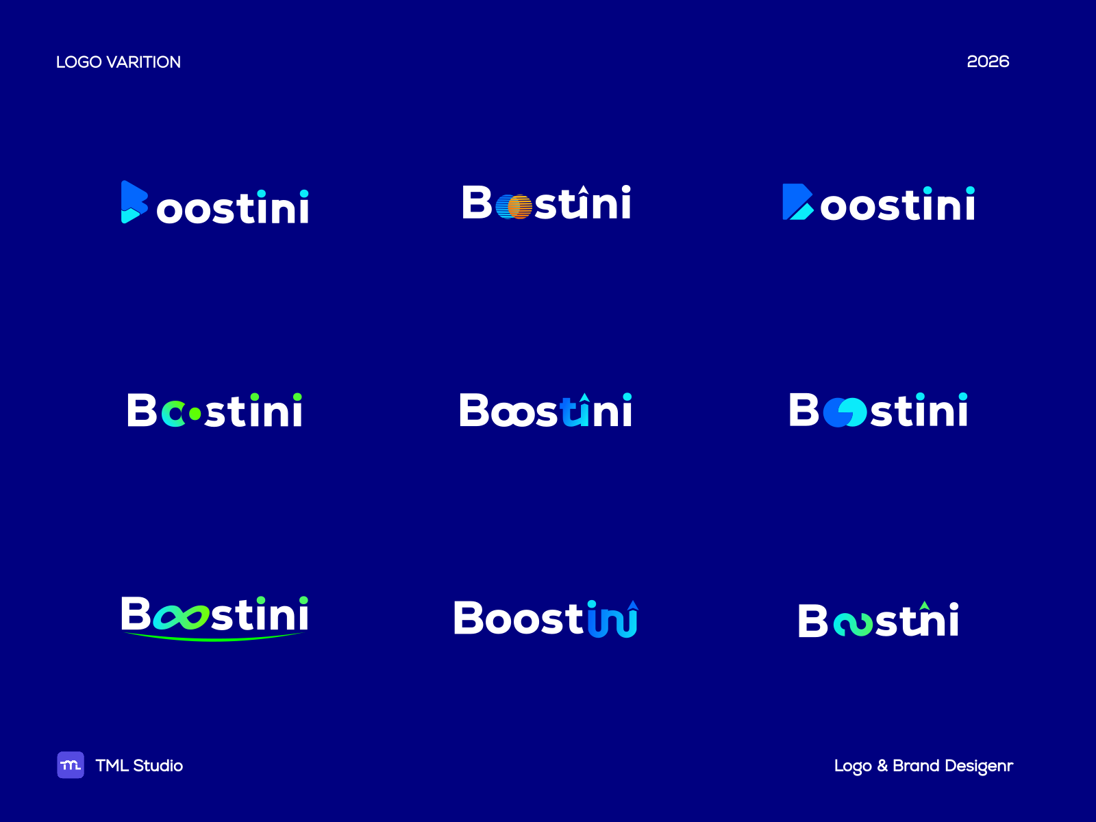 Boostini, digital marketing brand (Logo Variation)