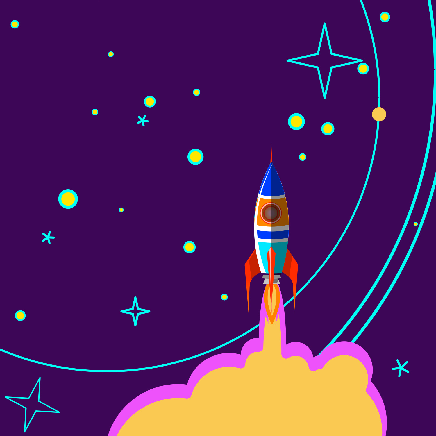 Rooaaar-ket banger doodle illustration rocket rooaaar ket shunte88 vector