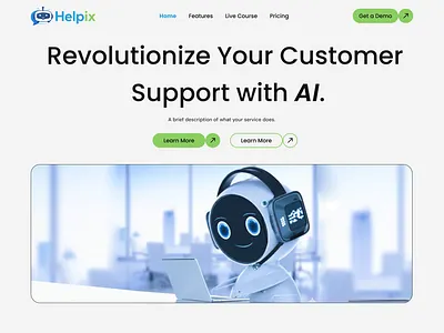Ai Customer Support Landing Page automation branding chatbot futureui graphic design landingpage sass startup ui uiux ux web design webdesign