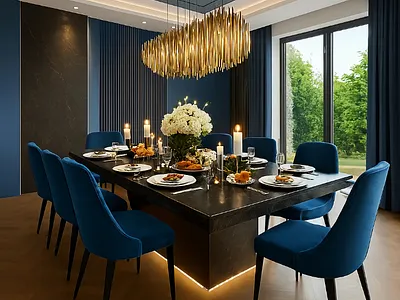 Modern Luxurious Dining Room Interior graphic design ui الرسوم التوضيحية ، تصميم داخلي