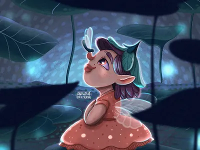 Dark Fantasy Fairy Character design and illustration character design children illustration fairy fantasy illustration kid art procreate