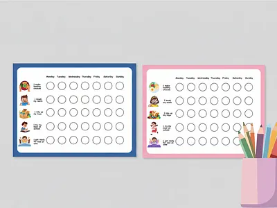 Weekly Behavior Chart behavior chart boys behavior chart child friendly chore chart kids classroom poster digital printable educational poster girls behavior chart homeschool kids homeschool printable illustration kids behavior positive behavior preschool printable printable chart reward chart kids routine chart toddler learning toddler routine weekly behavior