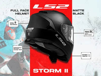 LS2 Helmet poster design concept design graphic design helmet poster social media poster