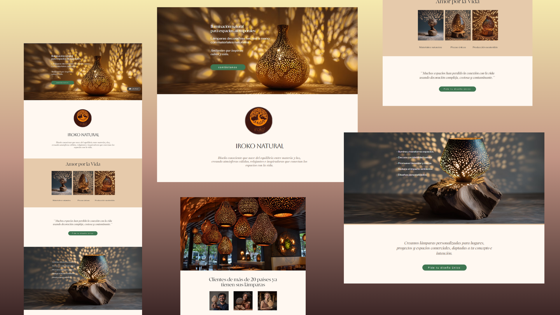 Wix website design for craft lamps business