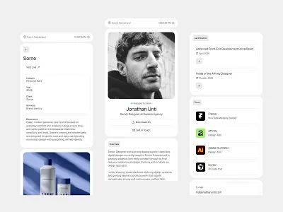 Unti - Framer Portfolio & Resume Template - Mobile graphic design minimal portfolio portfolio website resume resume website template ui uiux website