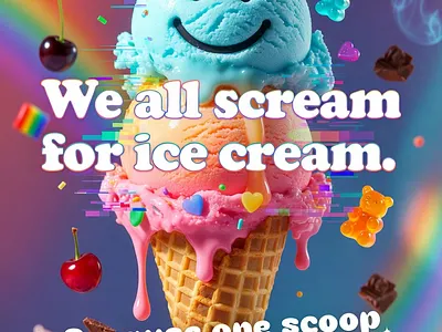 Icecream ads: I scream, You Scream! animation branding copy writings creatives graphic design ice cream ads design icecream icecream ads motion graphics story telling