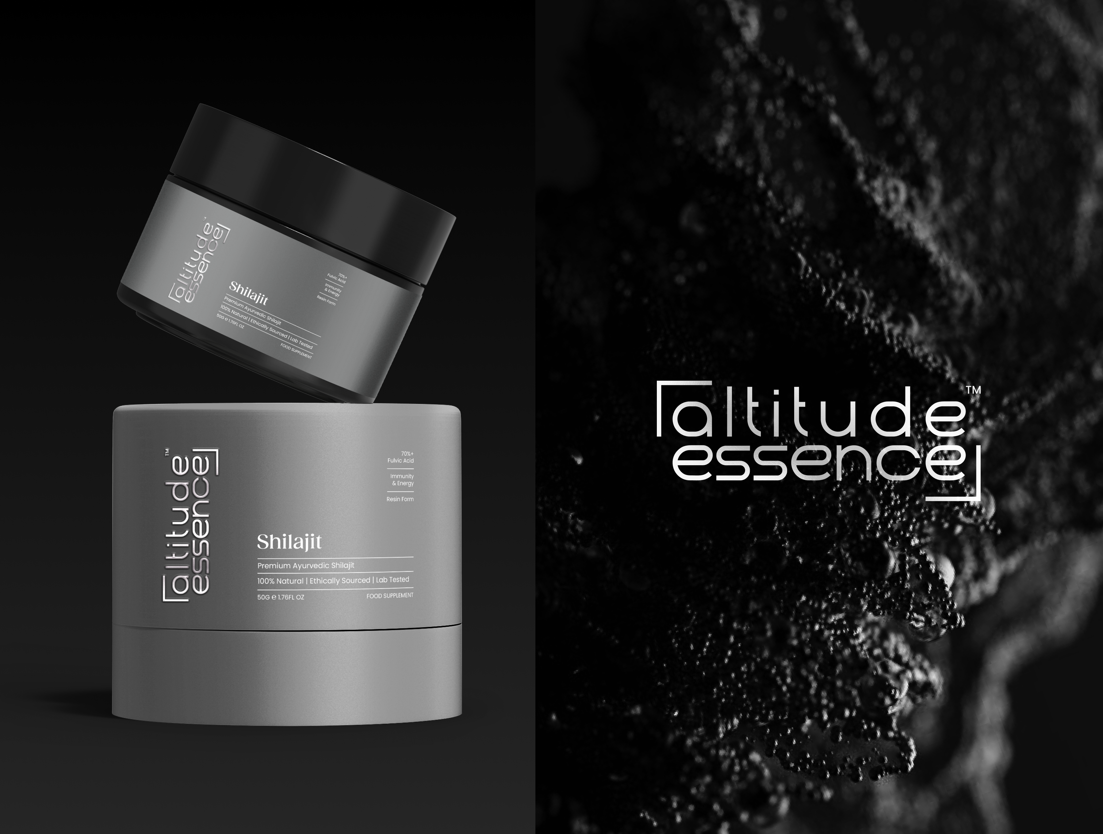 Altitude Essence ✦ Branding, Packaging, 3D 3d branding label logo packaging product packaging supplement website design