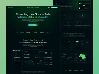 Fintech SaaS UI/UX for Stablecoin Liquidity Platform