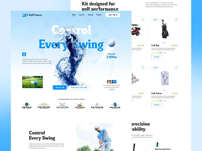 Golf Training eCommerce Website | Sports UI/UX Design branding digital product ecommerce ecommerce design figma fitness website interface design landing page minimal design modern website online store product design responsive design sports website startup ui design user experience ux design web design website design