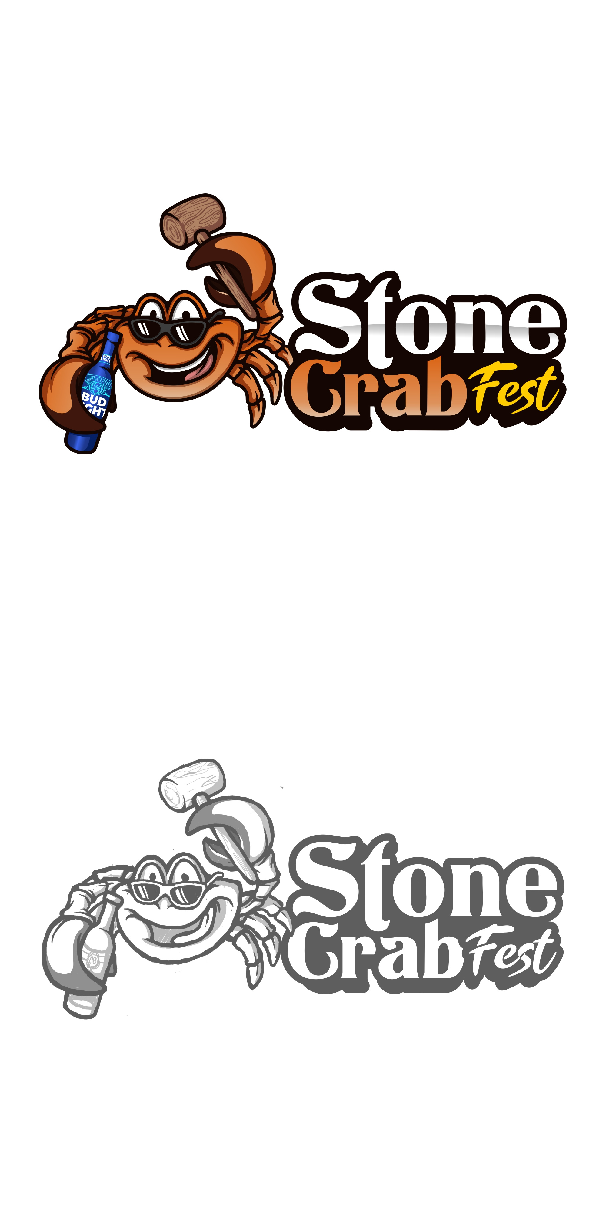 Project Design - Stone Crab fest branding business cartoon character crab design fest festival food illustration isolated logo ocean sea ui vector white