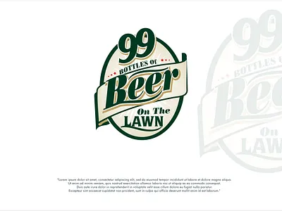 99 Bottles of Beer on the Lawn Craft Beer Vintage Logo 3d animation branding design graphic design illustration logo motion graphics ui vector