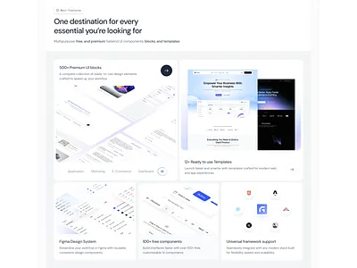 Modern Bento Cards UI Layout bento grid bento layout card layout clean design dashboard ui design system feature section figma design grid system landing page minimal ui modern ui product design react ui saas design startup website tailwind css ui components ui design web design