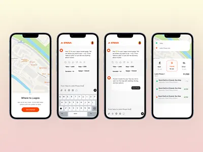 AI routing Mobile chat app app branding design logo typography