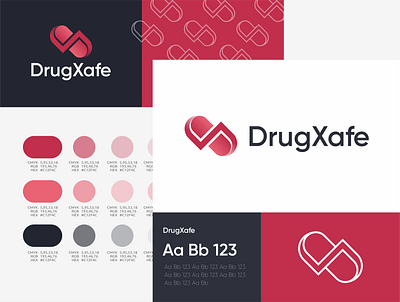 DrugXafe Logo Design branding design heart logo logo design