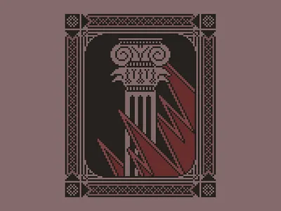 Burn the Empire | Pixel Illustration 8 bit architecture border column cross stitch decorative folk art gothic illustration pixel pixel art roman rome