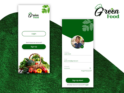 Green Food ui design ui design