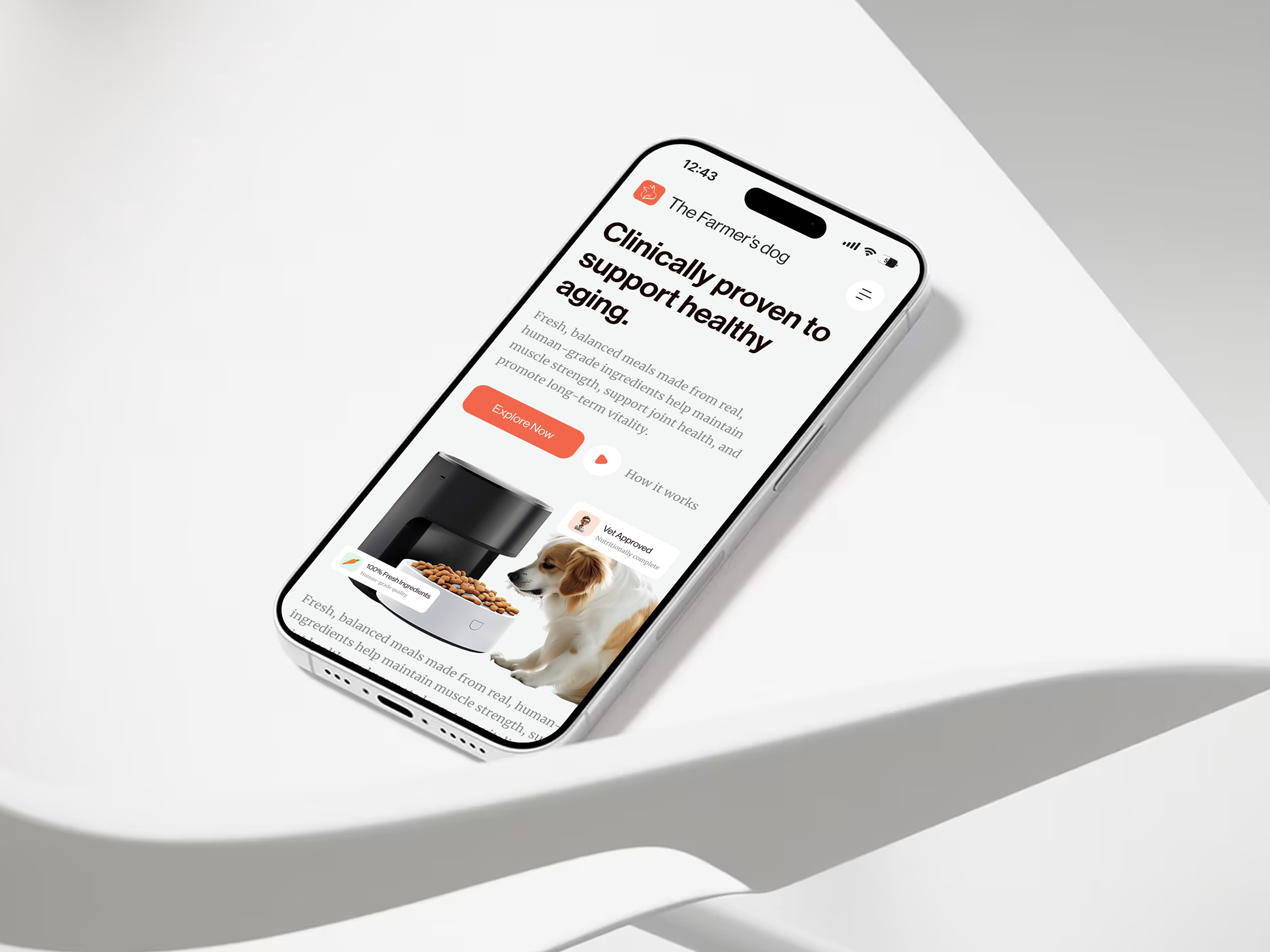 Pet Food Mobile Website UI – Fresh Pet Care Experience brand design ecommerce app ui mobile ui design mobile website ui pet care app pet food app product design product website ui design ux design