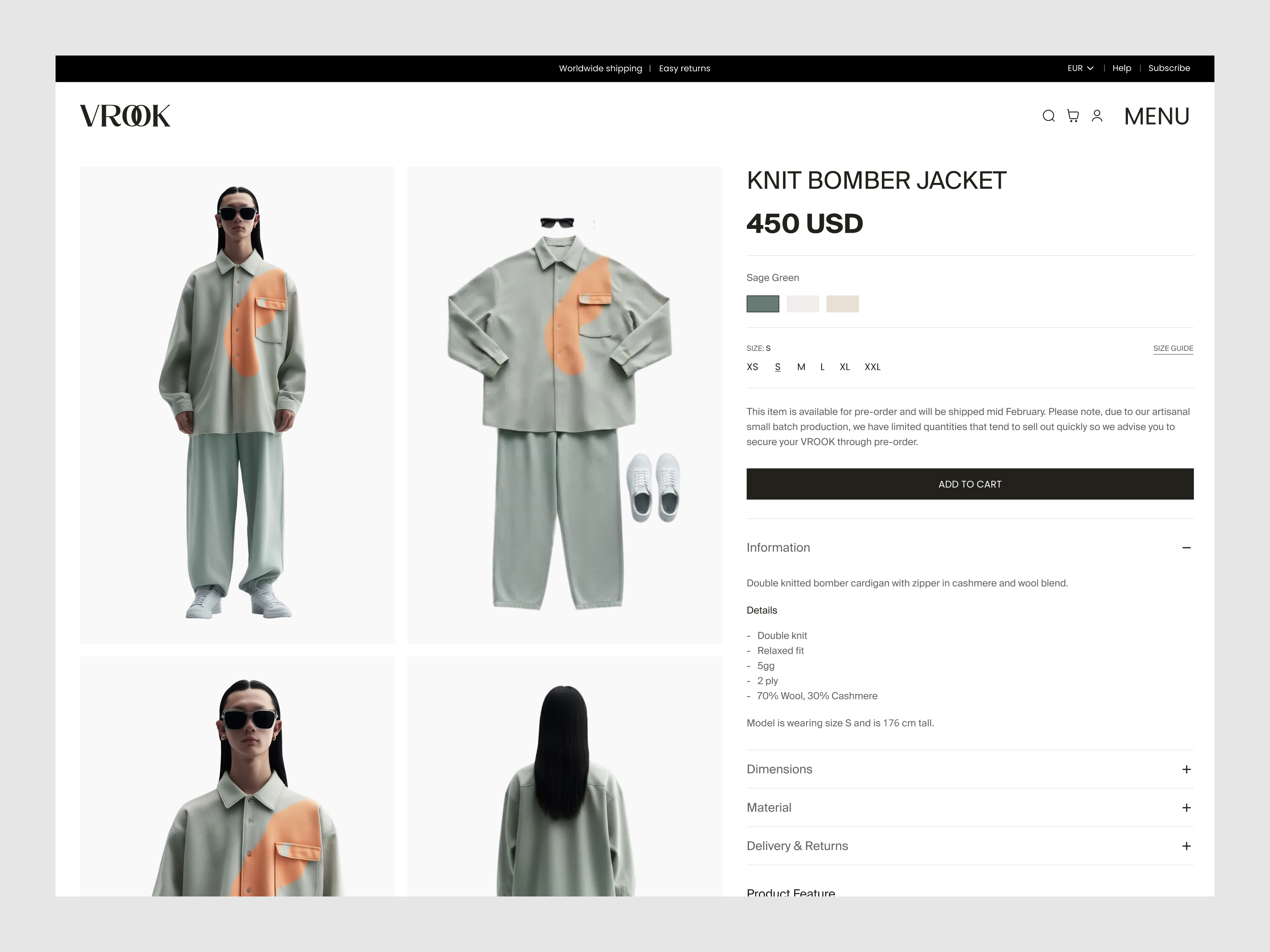 product details page. apparel design apparel store checkout page clean design cro dropshipping dtc ecommerce fashion website landing page lookbook luxury e commerce minimalist product details page shopify shopify store shopify store design ui ux website