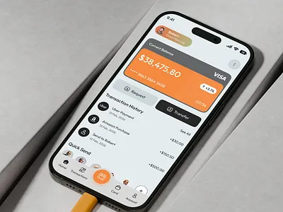 Digital Money Management Mobile App app banking best app bill pay budget financial futuristic income interface minimal mobile mobile agency mobile app money savings transactions app ui uiux wallet