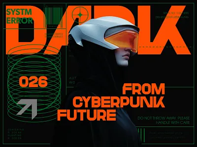 Cyberpunk design branding cyberpunk future illustration minimalism scifi ui