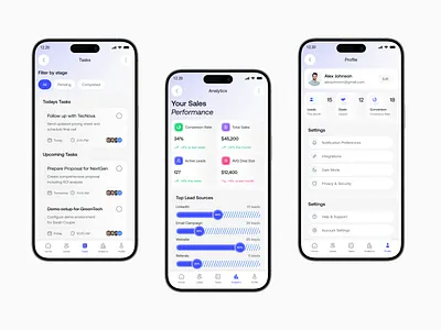 Smart Sales Management App analytics app app interface b2b crm lead mobile app design pos product design productivity app saas sales app sales management app startup app ui design ux design