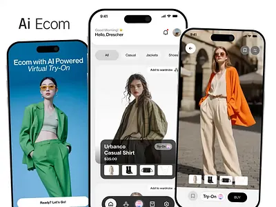 Ai ecommerce app design ai ai app ai app design ai ecom app ai ecommerce app app app design app designer app developer clean app ecom app ecom virtual try on ecommerce app modern app shopping app ui design virtual try on