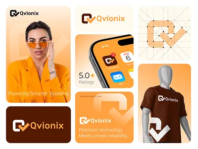 Qvionix — Tech Brand Identity System 3d logo app logo brand design branding calligraphy company branding creative logo graphic design letter logo lettermark logo design logomark minimalist logo personal branding q logo saas branding tech branding tech logo typography v logo