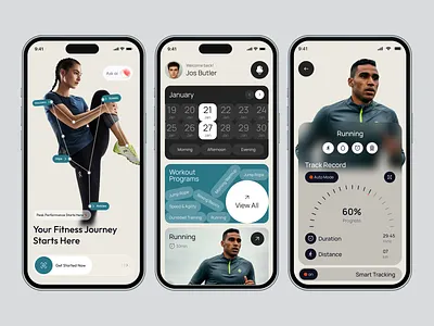 Workout Mobile App appdesign appui bodybuilding daily activity dailyui fitnessapp good health gym workout health tracker mobile app nutrition app sport mobile app training virtual care wellness