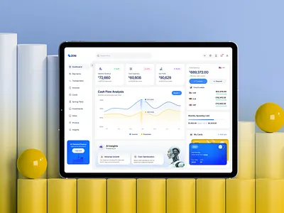 Zeni | Dynamic Financial Dashboard UI Design banking clean dashboard clean design dashboard design dashboard ui finance management finance saas dashboard financial fintech fintech ui design modern payment saas ui ux
